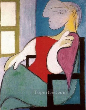  cubist - Woman Sitting Near a Window 1932 cubist Pablo Picasso